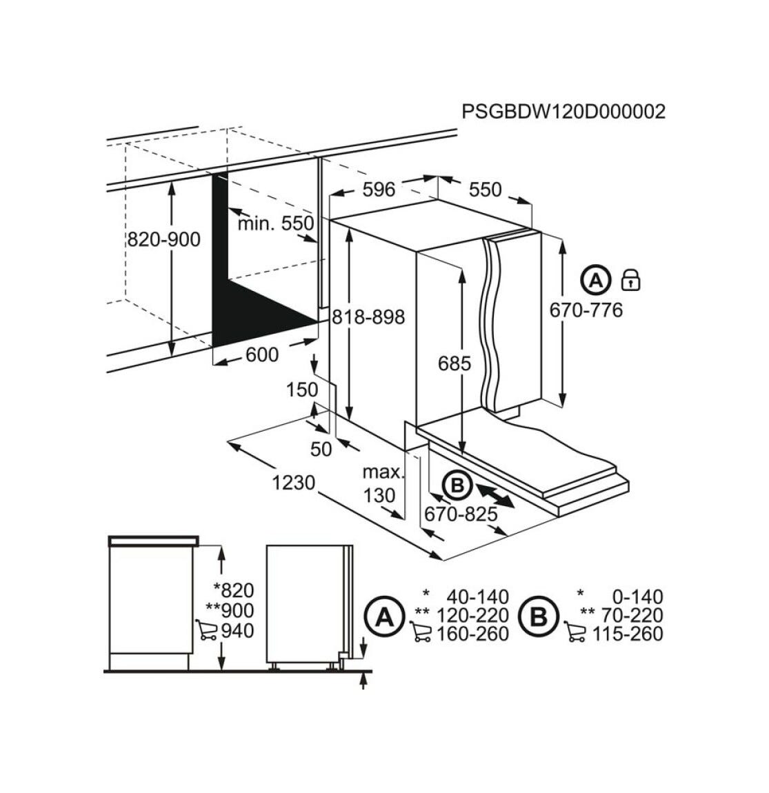 Electrolux CEE 767310L ComfortLift 900 Lavastoviglie integrata totale cm. 60 - 14 coperti