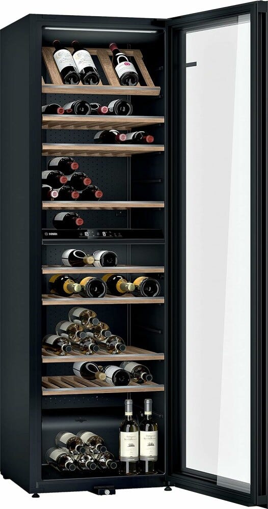 Bosch KWK36ABGA Serie 6 Cantina vino a libera installazione - cm. 60 h. 186 - 199 bottiglie - nero