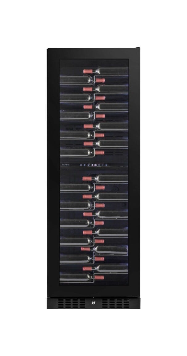 Temptech CPRO1800DRB Copenaghen Cantina vino a libera installazione - cm. 66 h. 184 - 131 bottiglie - nero