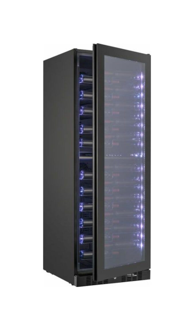 Temptech CPRO1800DRB Copenaghen Cantina vino a libera installazione - cm. 66 h. 184 - 131 bottiglie - nero