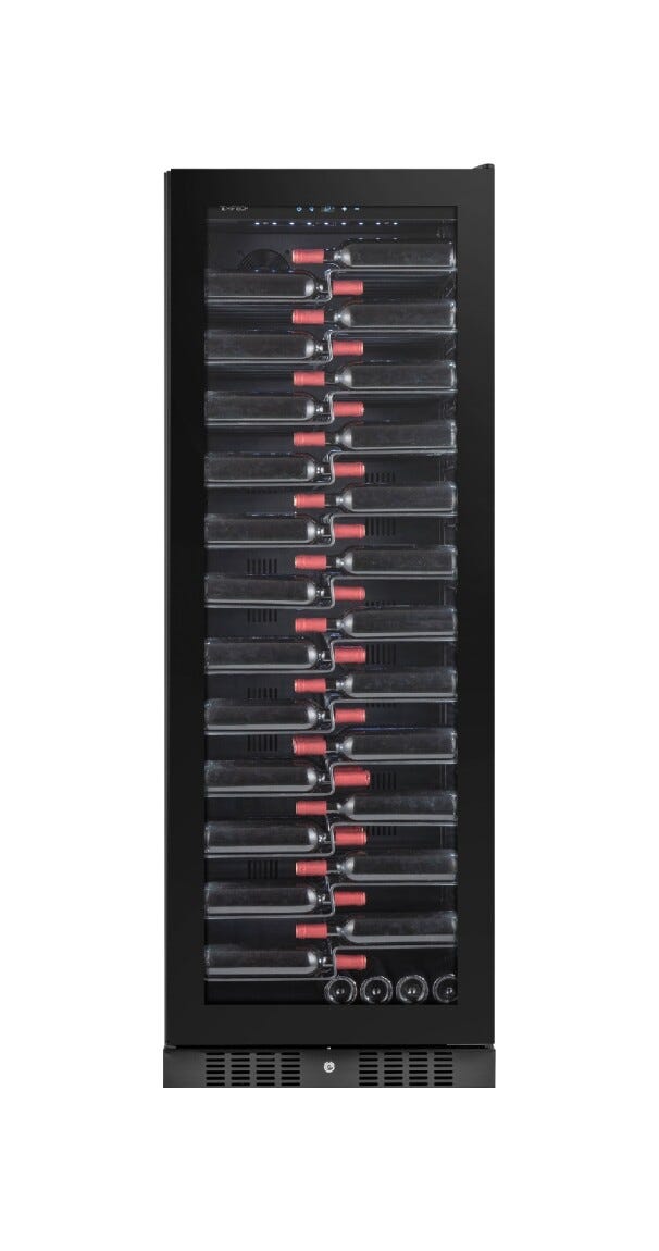 Temptech CPRO1800SRB Copenaghen Cantina vino a libera installazione - cm. 66 h. 184 - 143 bottiglie - nero