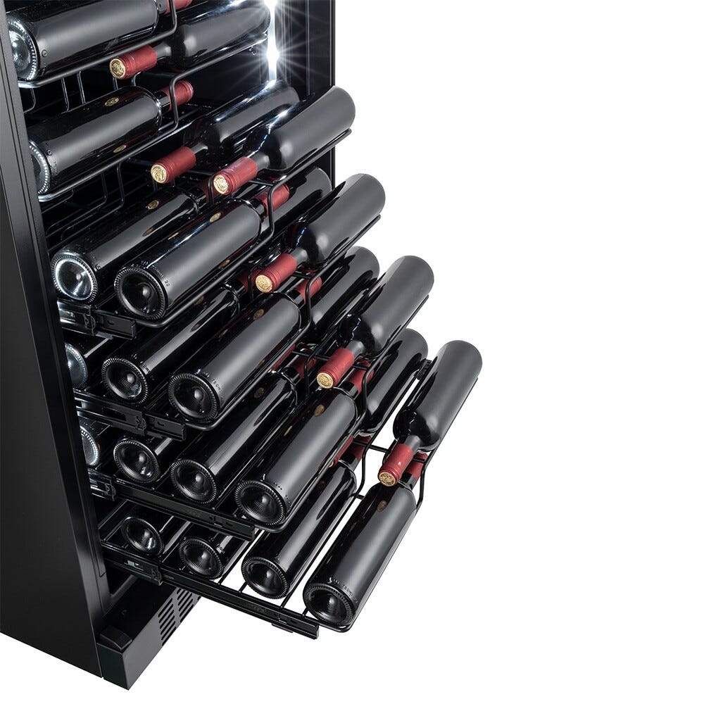 Temptech CPRO1800SRB Copenaghen Cantina vino a libera installazione - cm. 66 h. 184 - 143 bottiglie - nero