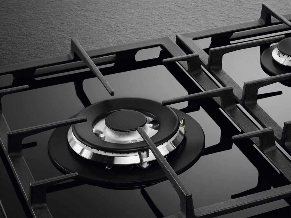 AEG HKB75820NB Gas On Glss Serie 6000 Piano cottura a gas cm. 75 - vetro nero
