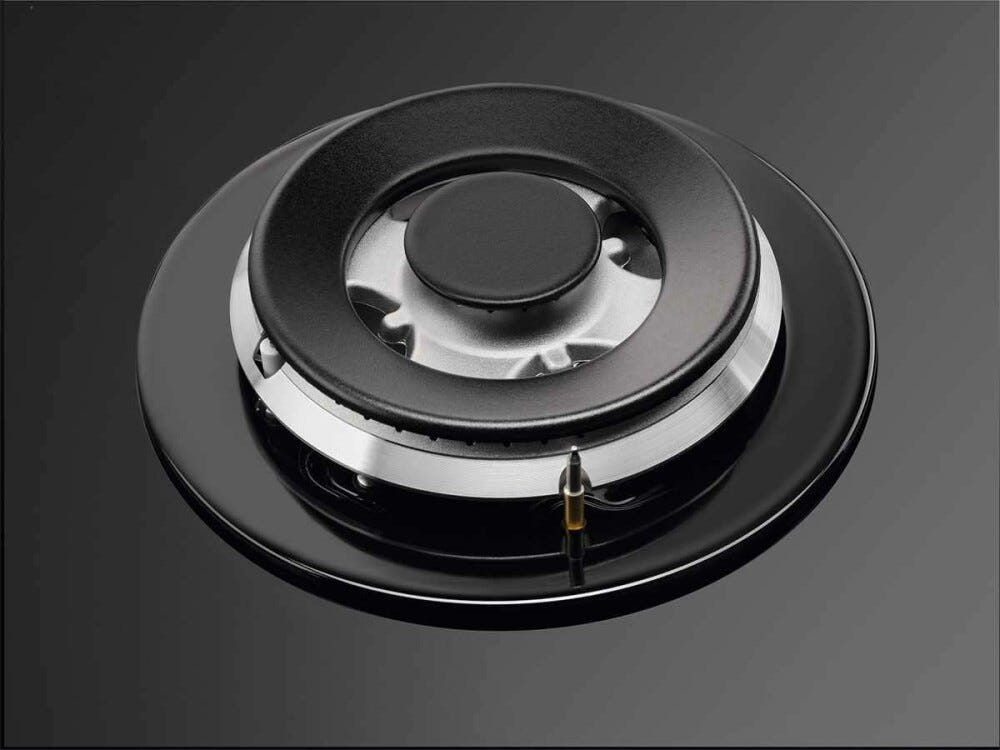 AEG HKB75820NB Gas On Glss Serie 6000 Piano cottura a gas cm. 75 - vetro nero