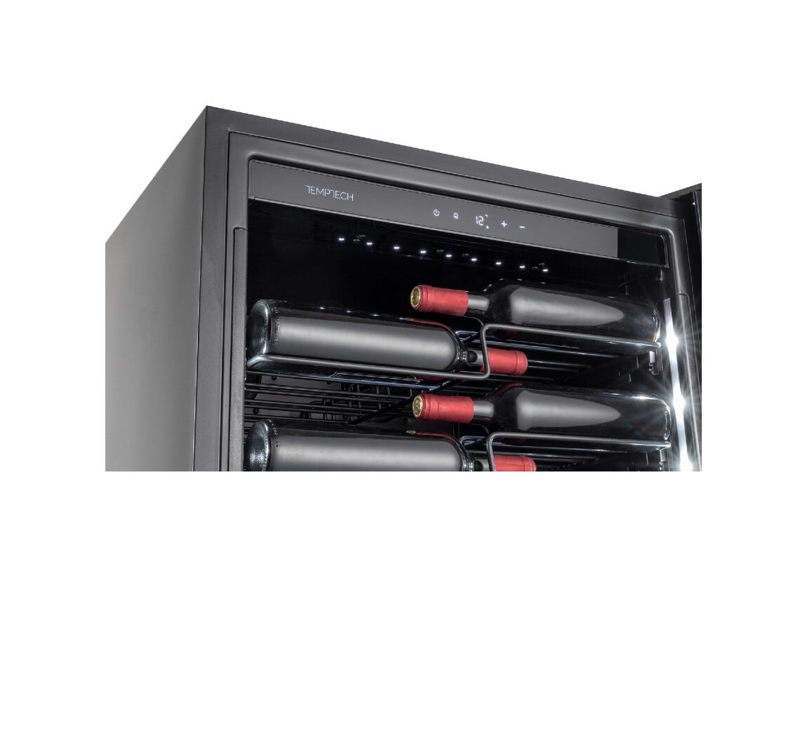 Temptech CPRO1800SX Copenaghen Cantina vino a libera installazione - cm. 66 h. 184 - 143 bottiglie - inox