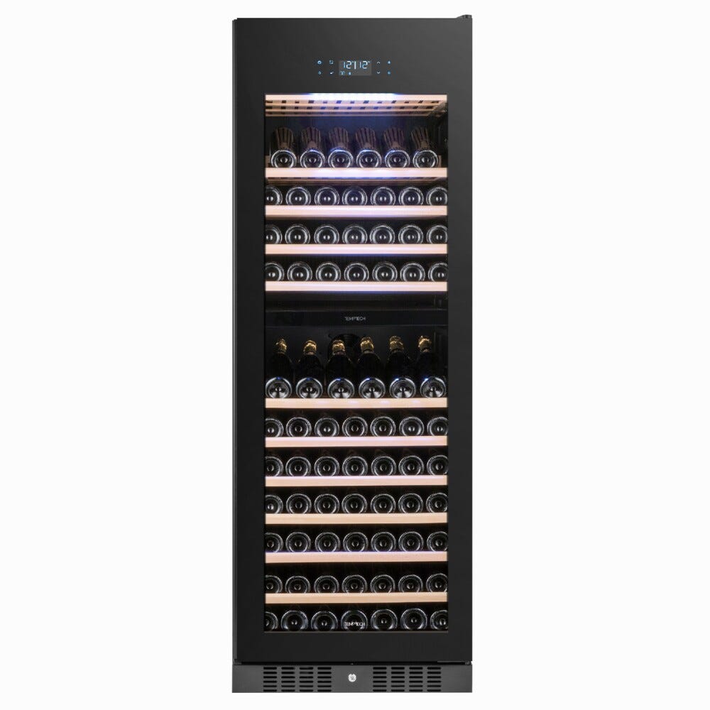 Temptech E1000DRB Elegance Cantina vino a libera installazione - cm. 66 h. 184 - 153 bottiglie - nero