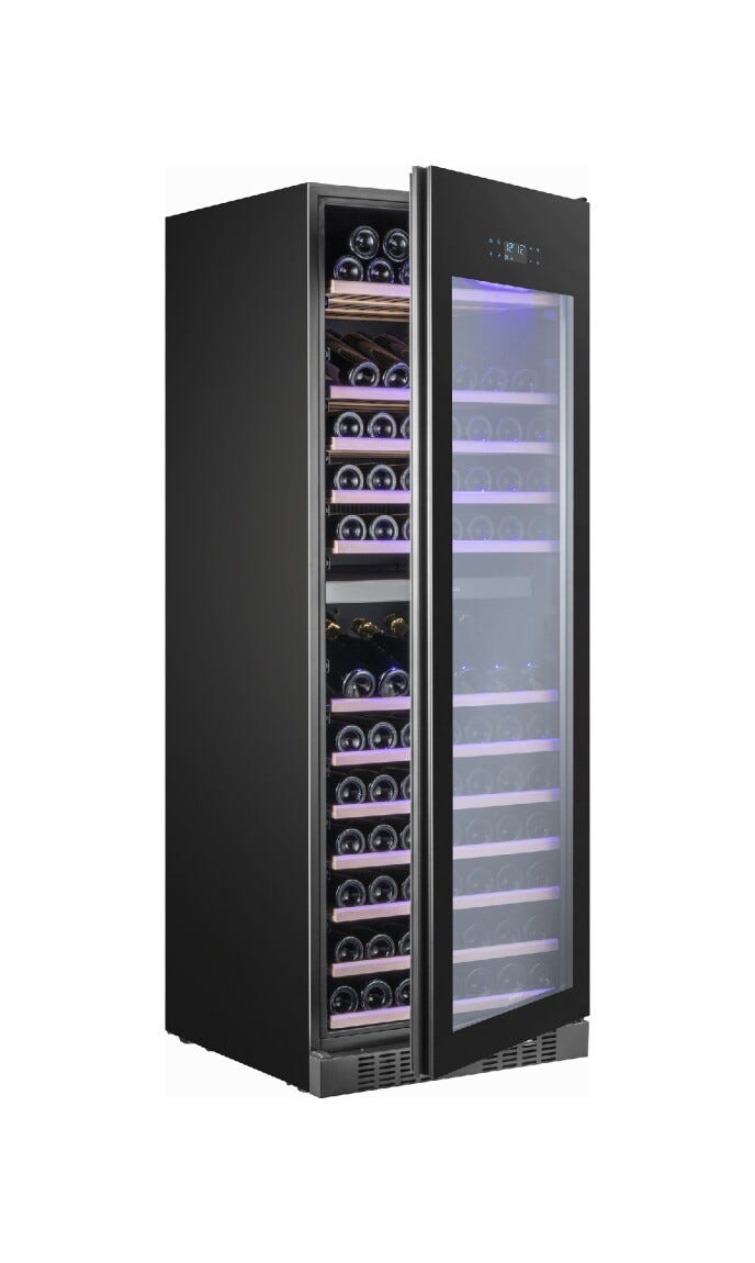 Temptech E1000DRB Elegance Cantina vino a libera installazione - cm. 66 h. 184 - 153 bottiglie - nero