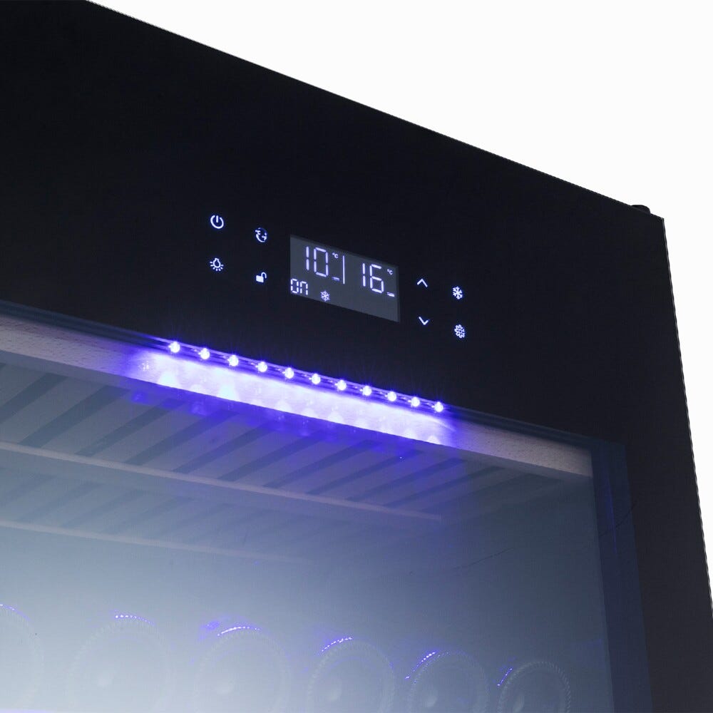 Temptech E1000DRB Elegance Cantina vino a libera installazione - cm. 66 h. 184 - 153 bottiglie - nero