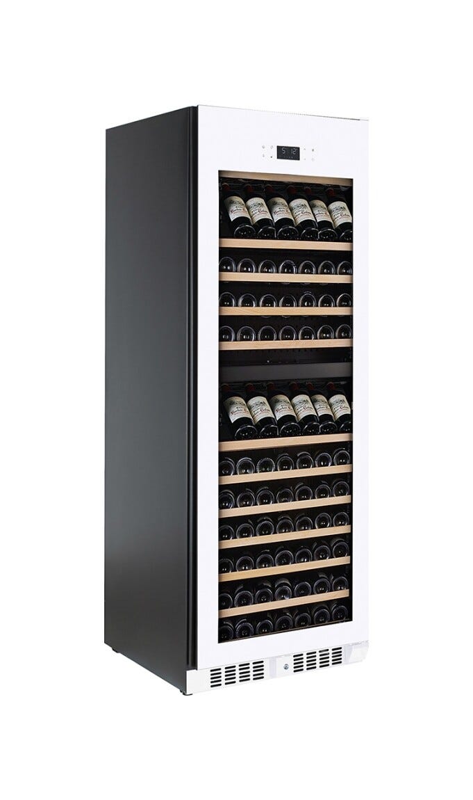 Temptech E1000DRW Elegance Cantina vino a libera installazione - cm. 66 h. 184 - 153 bottiglie - bianco