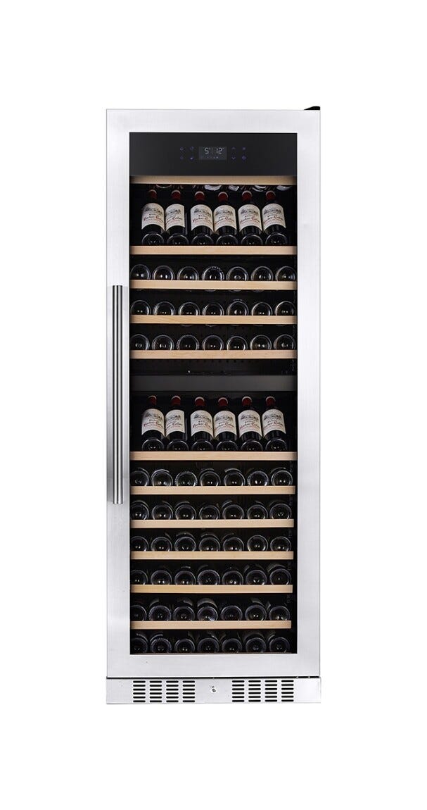 Temptech E1000DX Elegance Cantina vino a libera installazione - cm. 66 h. 184 - 153 bottiglie - inox