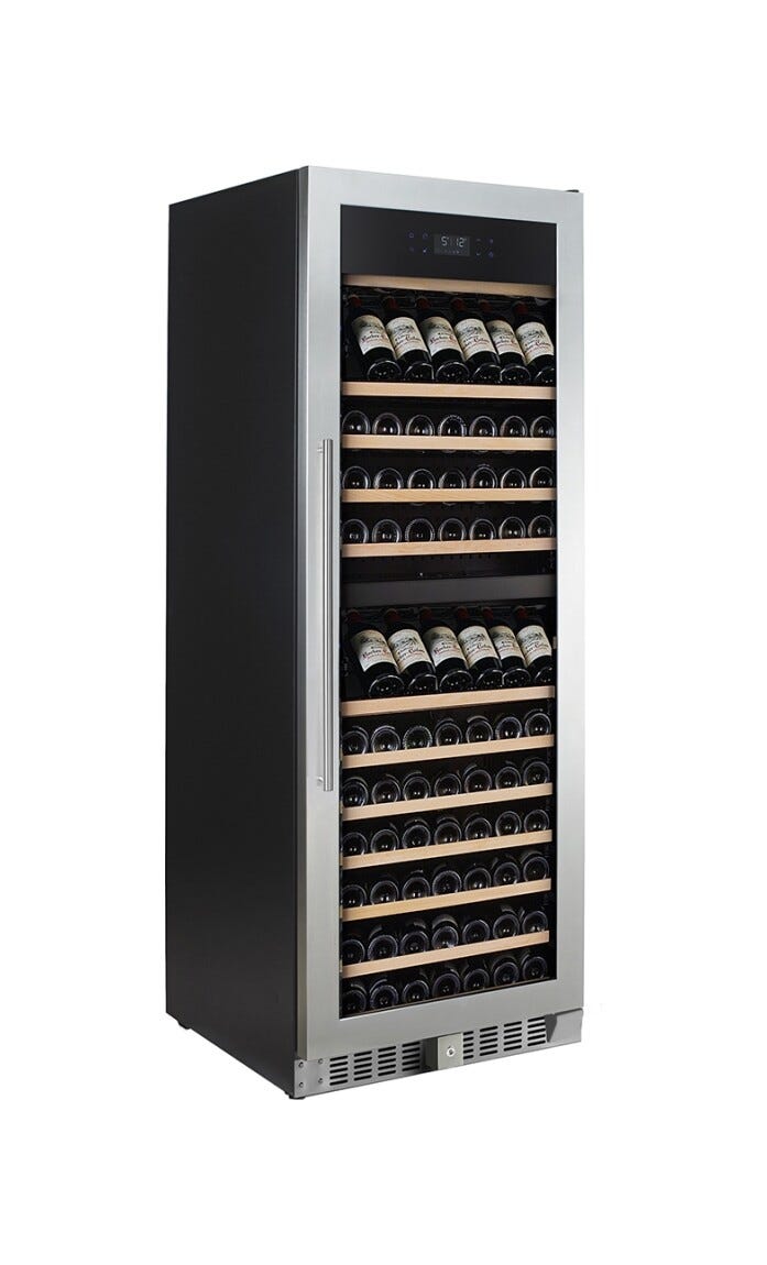 Temptech E1000DX Elegance Cantina vino a libera installazione - cm. 66 h. 184 - 153 bottiglie - inox