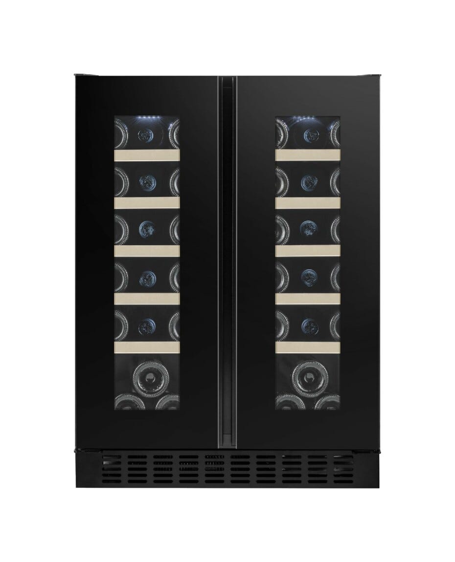 Temptech OX2DX60DRB Oslo Cantina vini da incasso cm. 60 h. 81 - 38 bottiglie - nero
