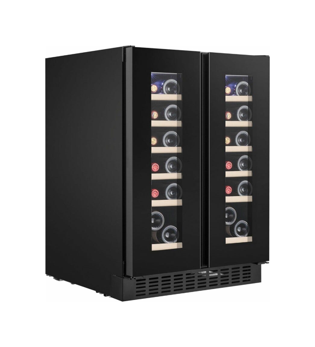 Temptech OX2DX60DRB Oslo Cantina vini da incasso cm. 60 h. 81 - 38 bottiglie - nero