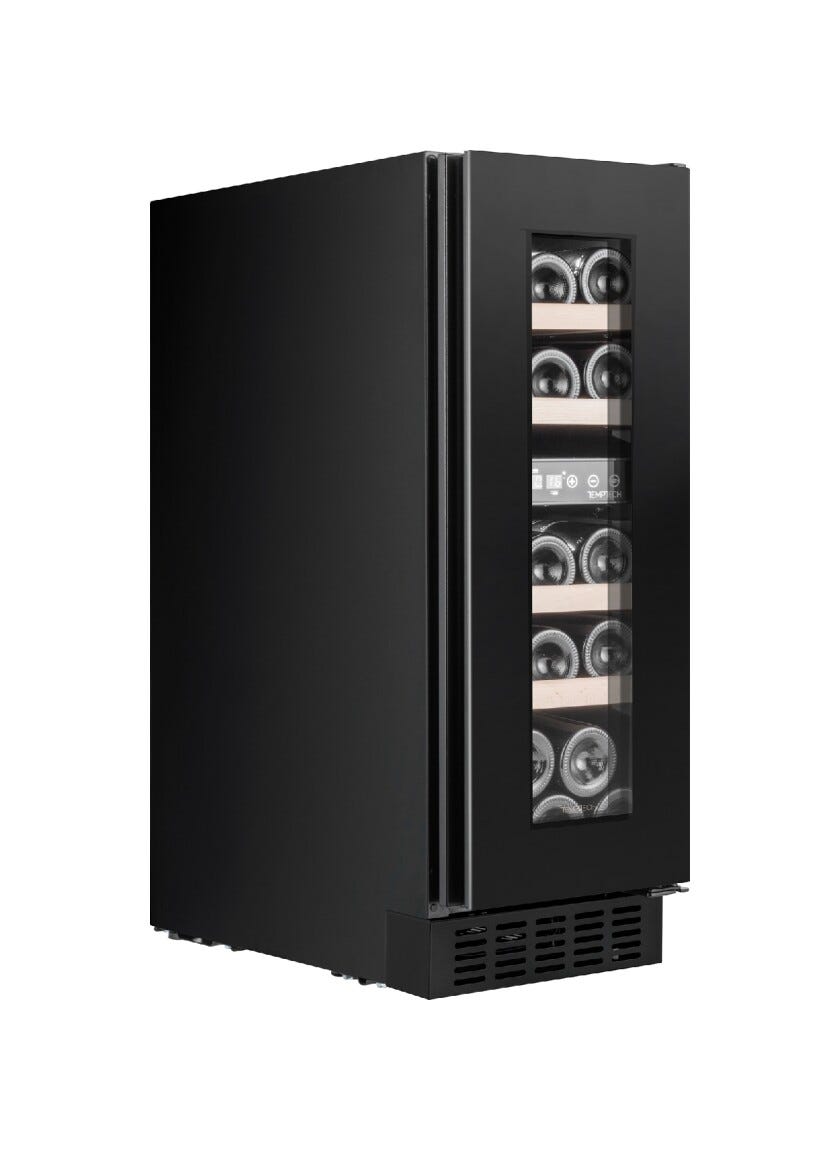Temptech OX30DRB Oslo Cantina vini da incasso cm. 30 h. 81 - 17 bottiglie - nero
