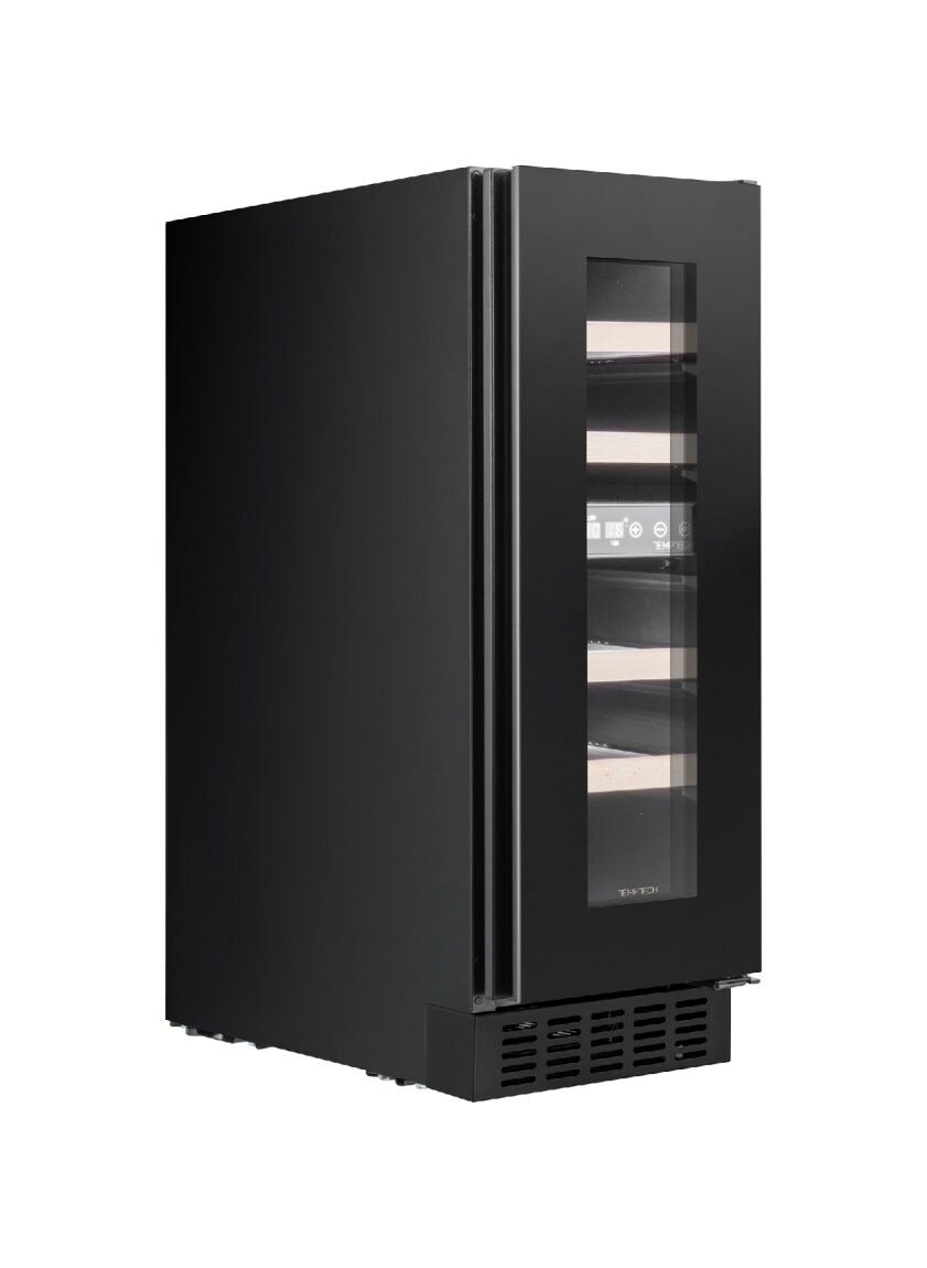 Temptech OX30DRB Oslo Cantina vini da incasso cm. 30 h. 81 - 17 bottiglie - nero