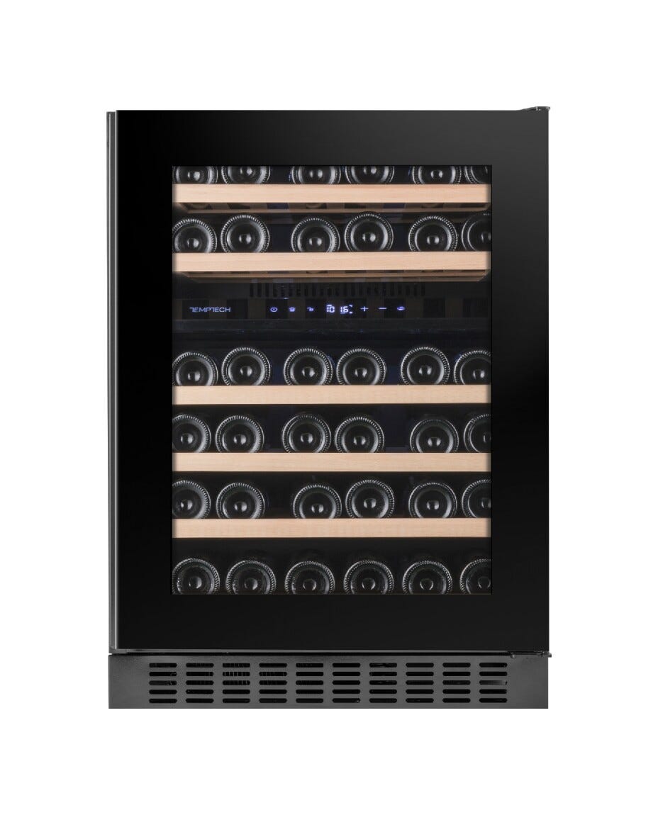 Temptech OX60DRB Oslo Cantina vini da incasso cm. 60 h. 81 - 46 bottiglie - nero