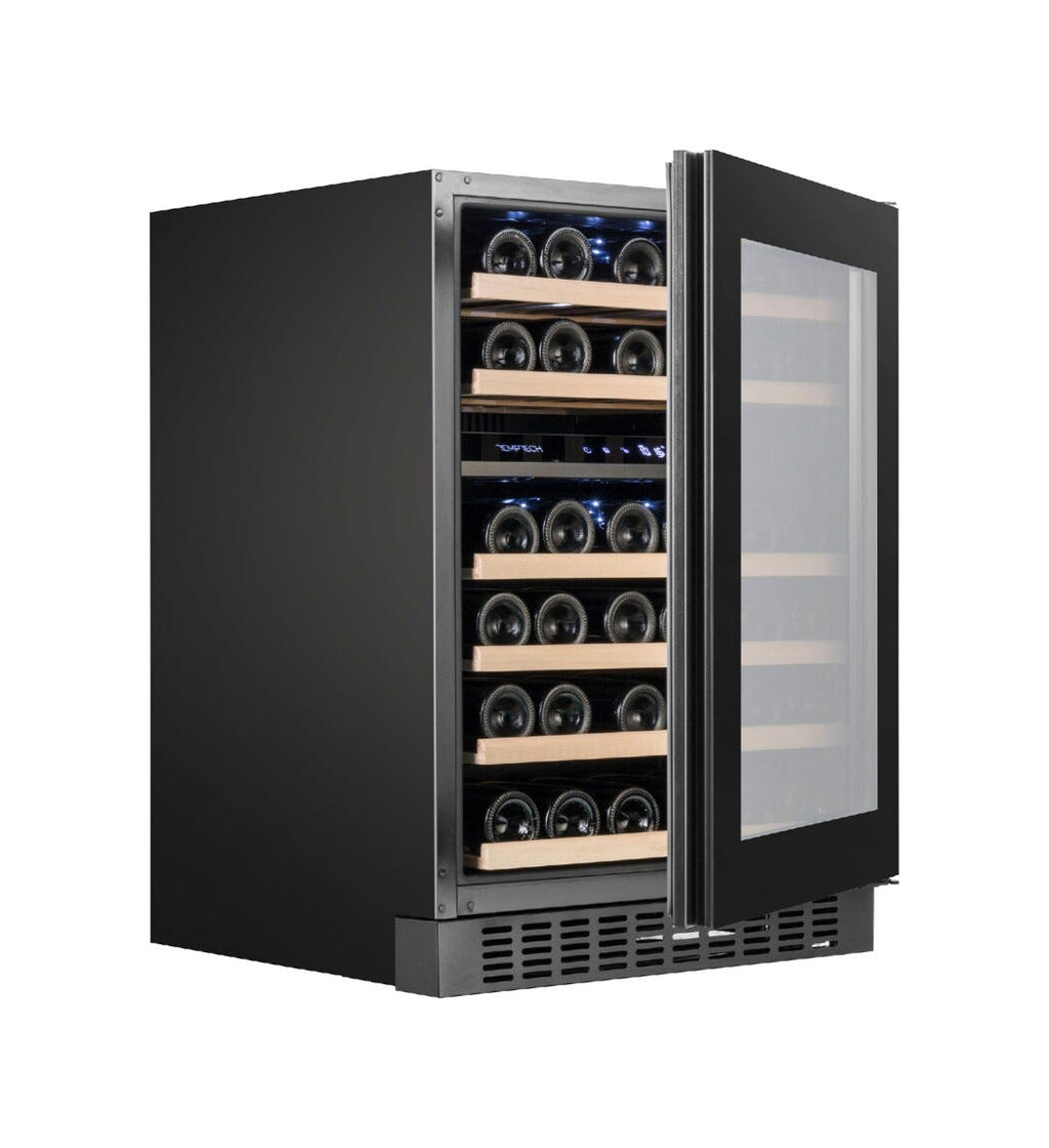 Temptech OX60DRB Oslo Cantina vini da incasso cm. 60 h. 81 - 46 bottiglie - nero