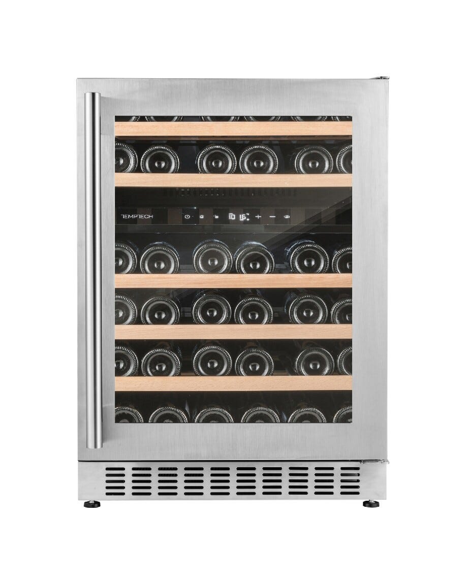 Temptech OX60DX Oslo Cantina vini da incasso cm. 60 h. 81 - 46 bottiglie - inox