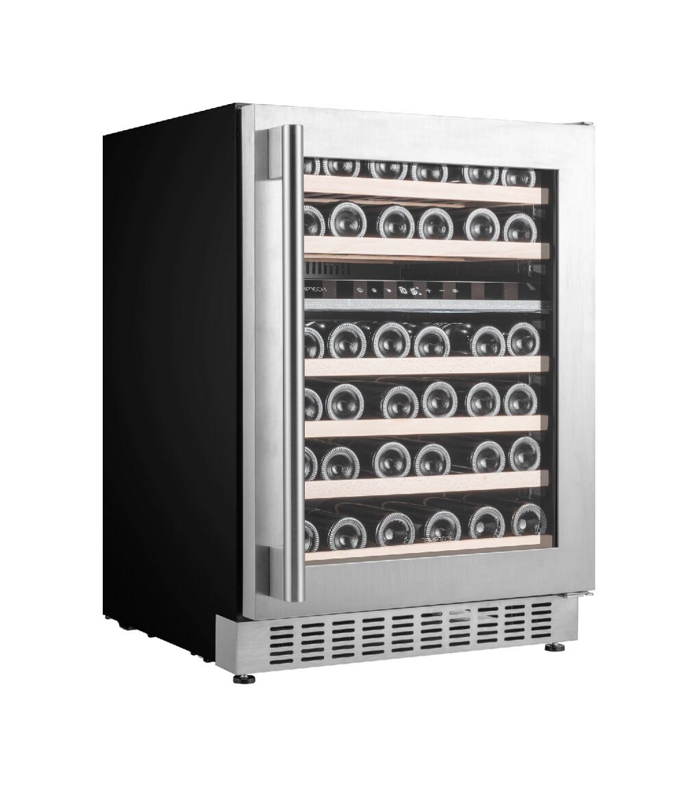 Temptech OX60DX Oslo Cantina vini da incasso cm. 60 h. 81 - 46 bottiglie - inox
