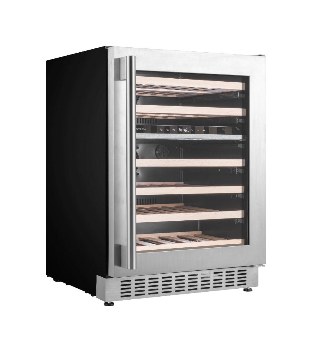 Temptech OX60DX Oslo Cantina vini da incasso cm. 60 h. 81 - 46 bottiglie - inox