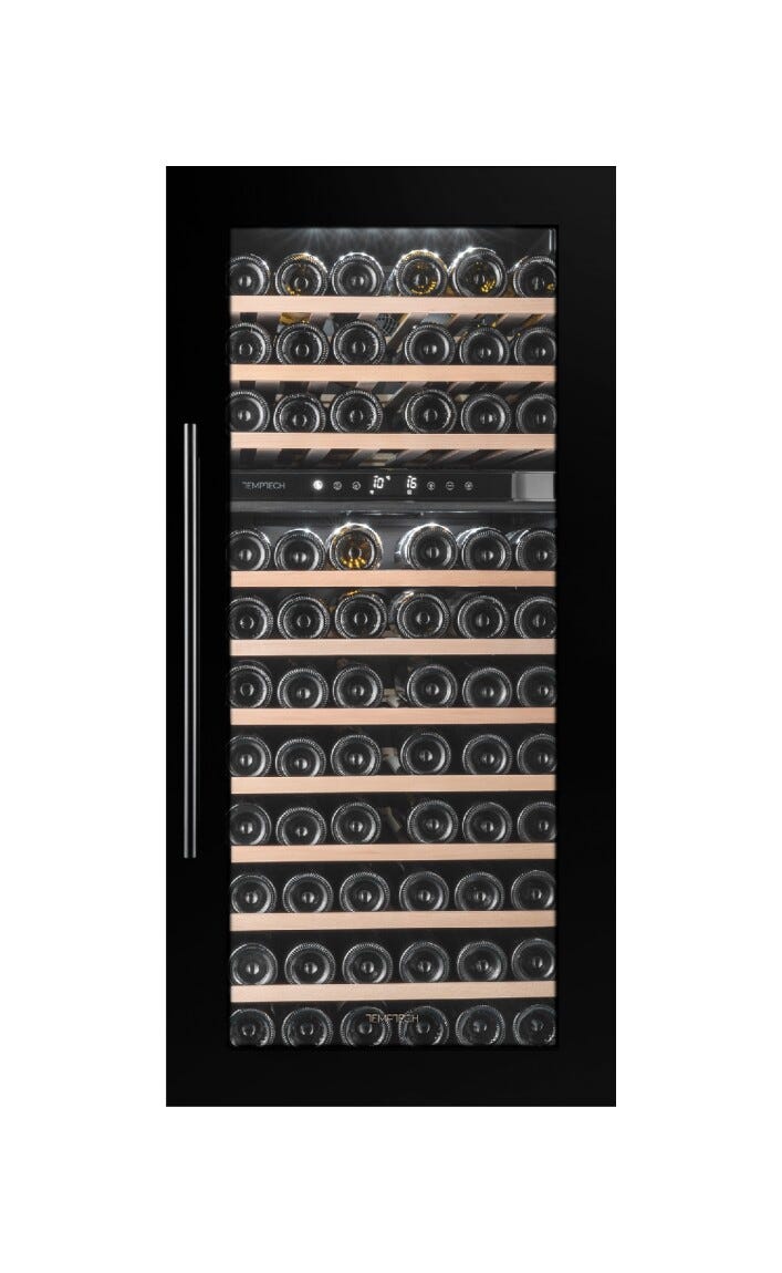Temptech OZ124DB Oslo Cantina vini da incasso - cm. 59 h. 123 - 74 bottiglie - nero