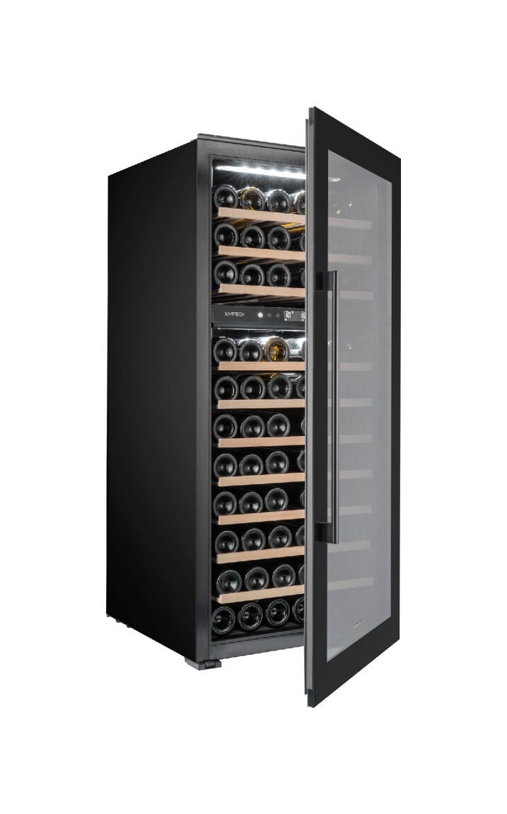 Temptech OZ124DB Oslo Cantina vini da incasso - cm. 59 h. 123 - 74 bottiglie - nero