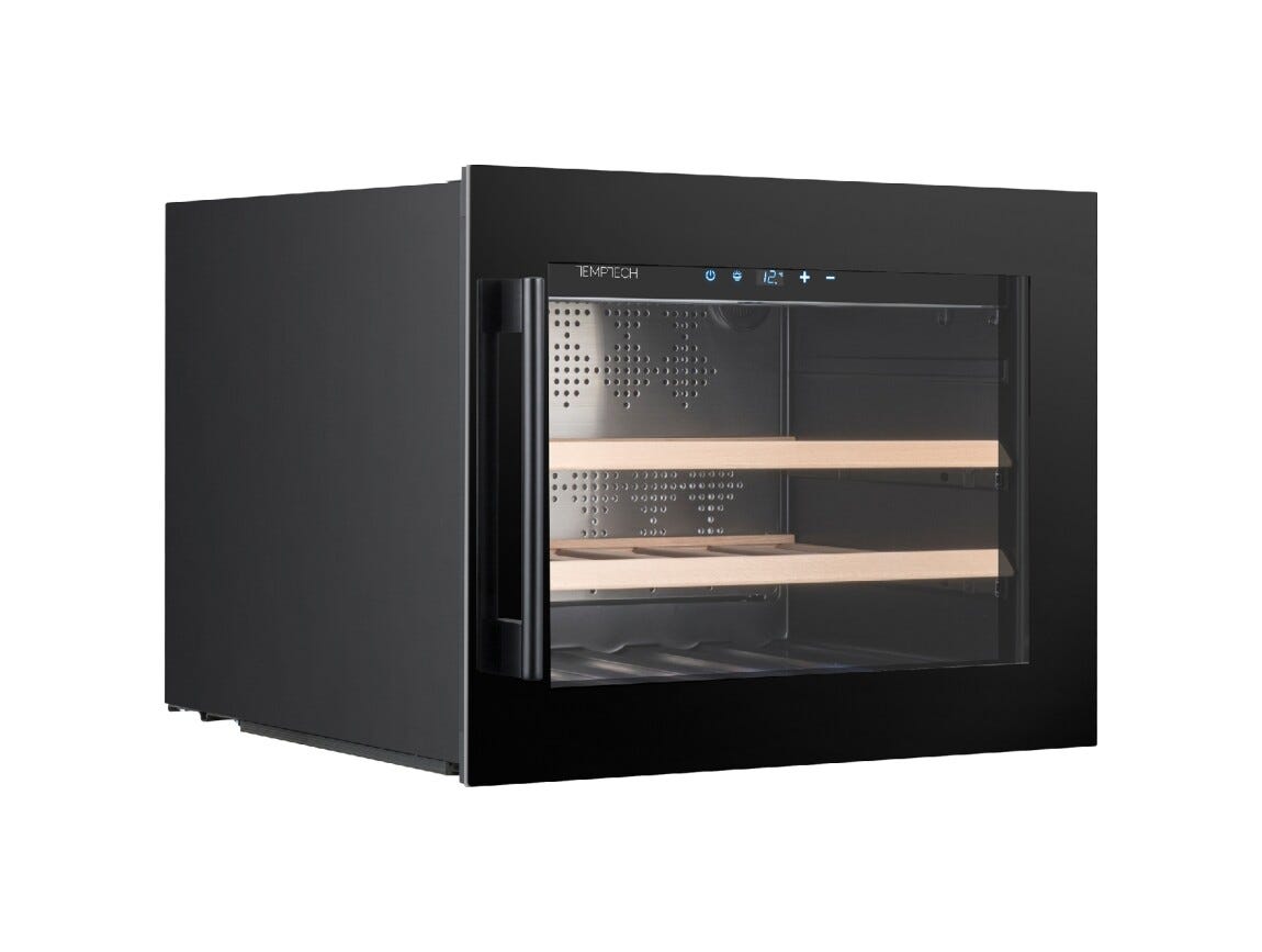 Temptech OZ45SB Oslo Cantina vini da incasso - cm. 60 h. 46 - 18 bottiglie - nero
