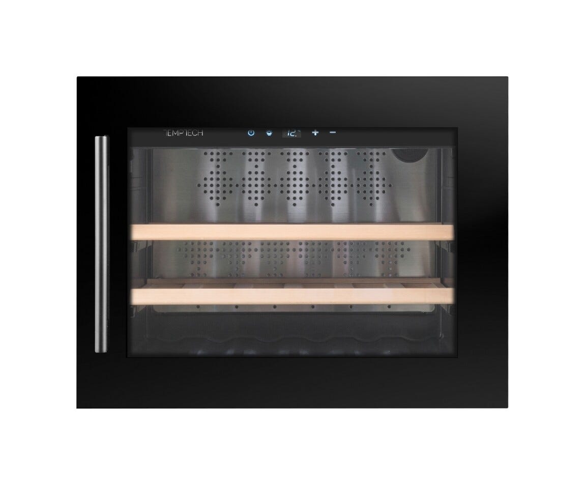 Temptech OZ45SB Oslo Cantina vini da incasso - cm. 60 h. 46 - 18 bottiglie - nero