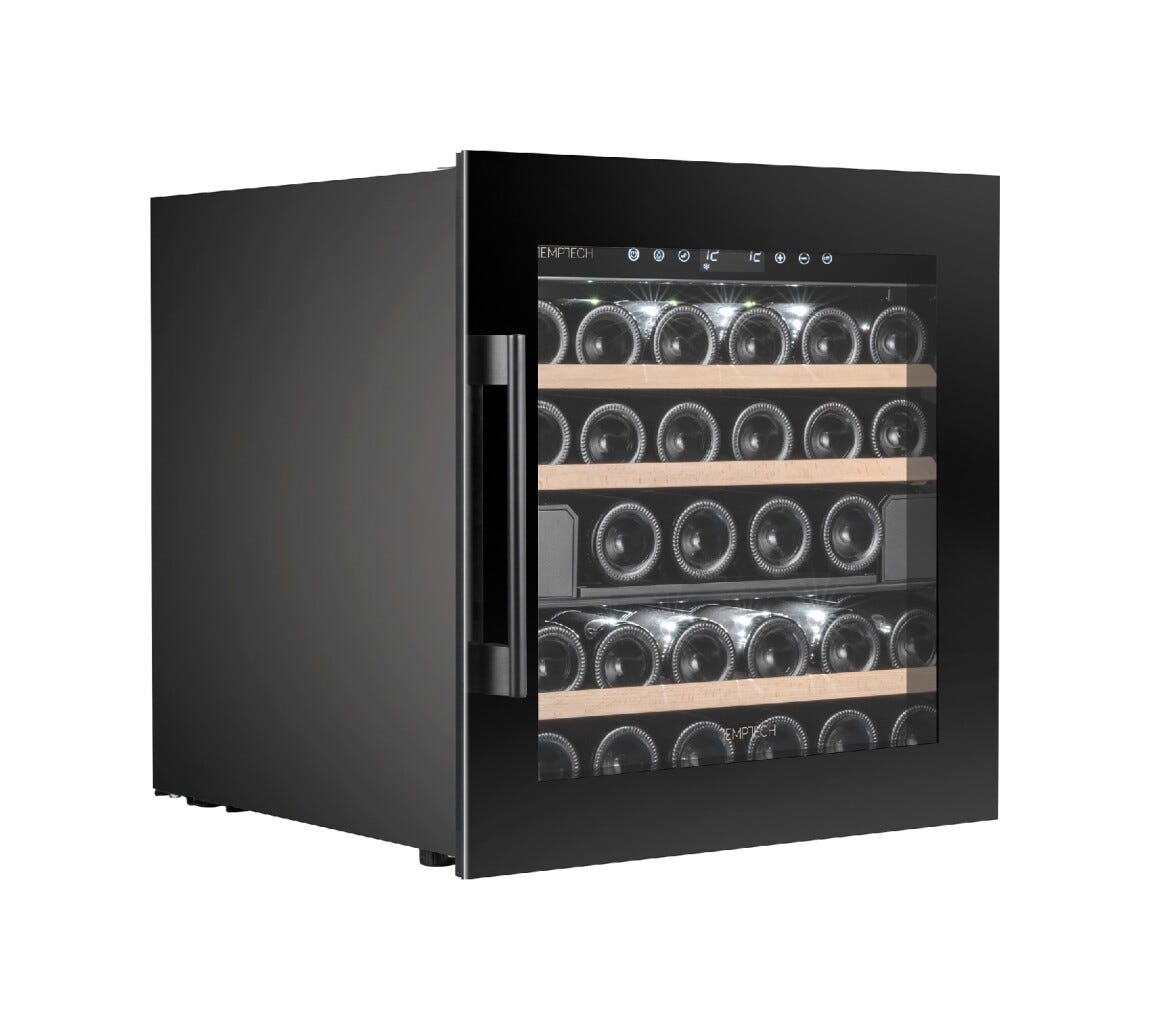 Temptech OZ60DB Oslo Cantina vini da incasso - cm. 59 h. 59 - 28 bottiglie - nero