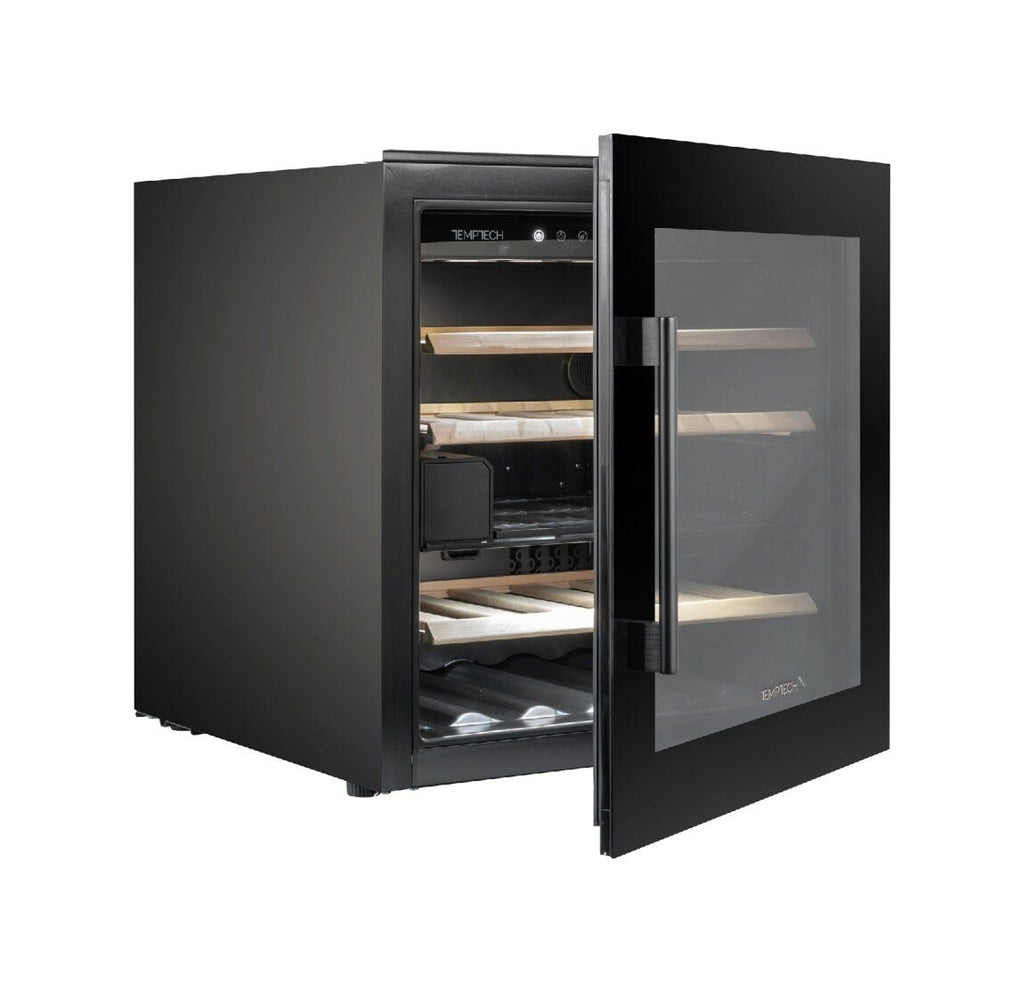 Temptech OZ60DB Oslo Cantina vini da incasso - cm. 59 h. 59 - 28 bottiglie - nero