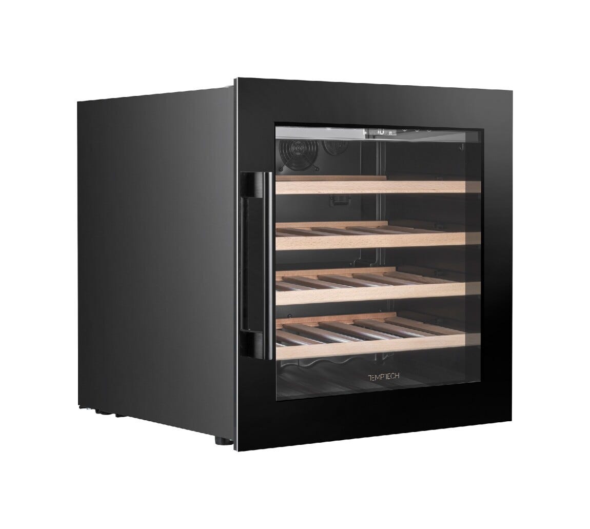 Temptech OZ60SB Oslo Cantina vini da incasso - cm. 59 h. 59 - 30 bottiglie - nero
