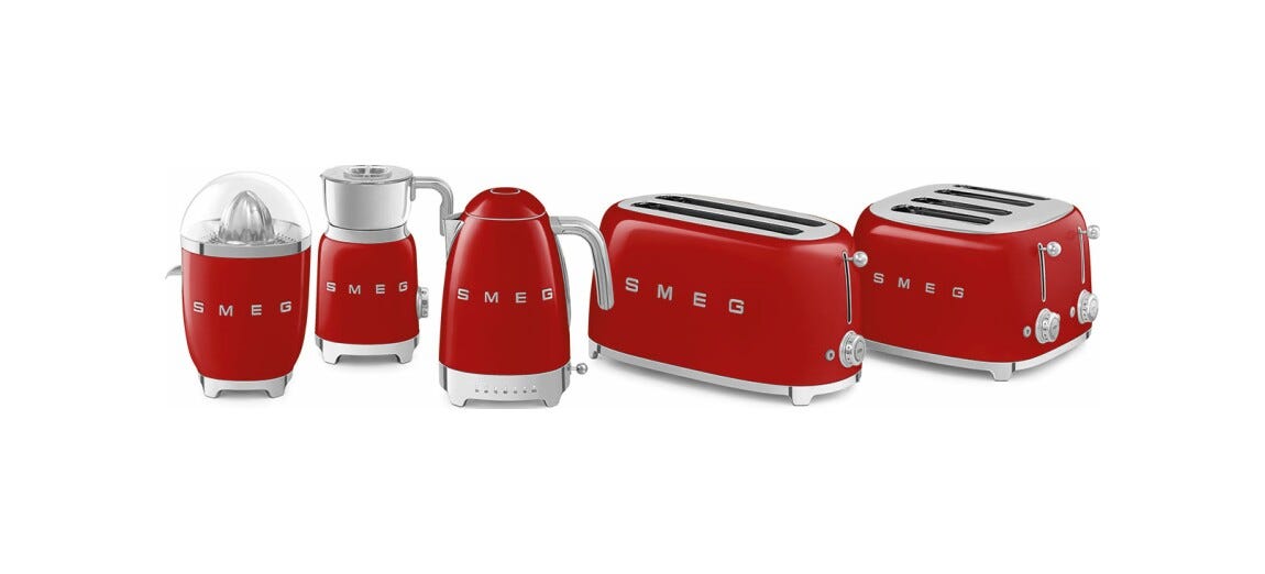 Smeg Selection CJF11RDEU 50's Style Spremiagrumi - rosso lucido