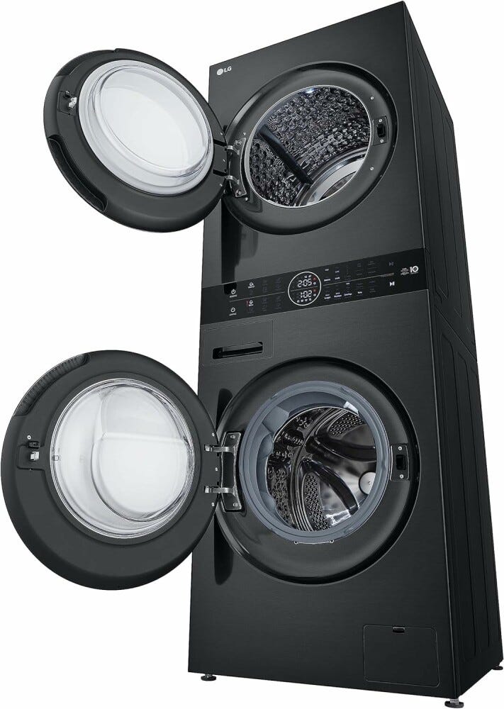 LG WT1210BBF WashTower Colonna bucato cm. 60 - lavaggio 12 kg - asciugatura 10 kg - nero