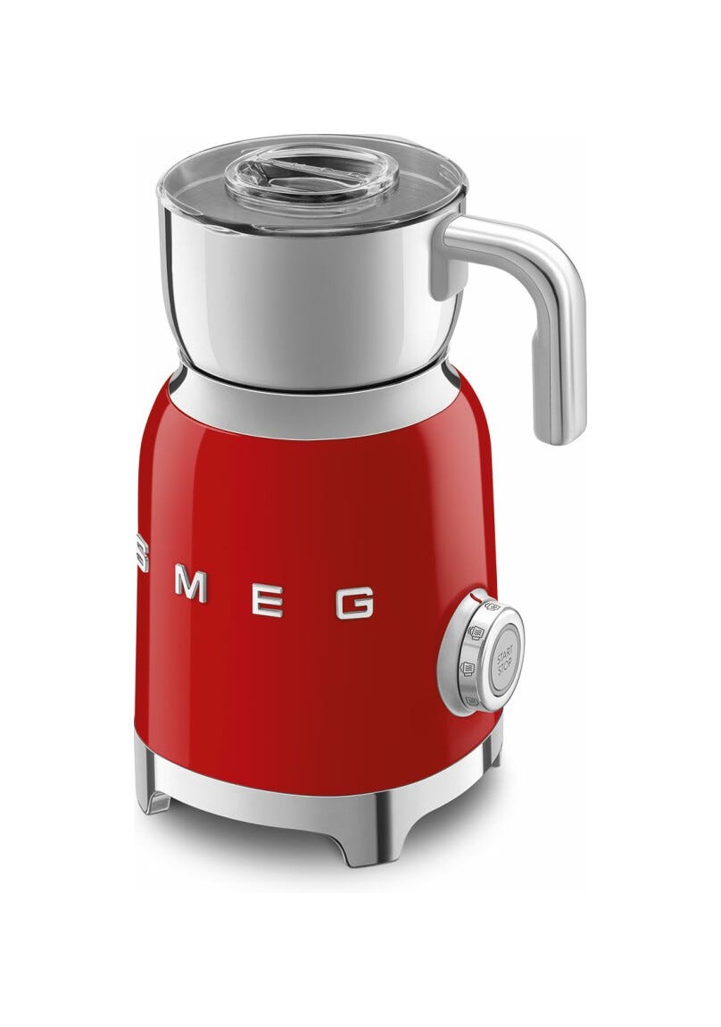 Smeg Selection MFF11RDEU 50'S style Montalatte - rosso lucido