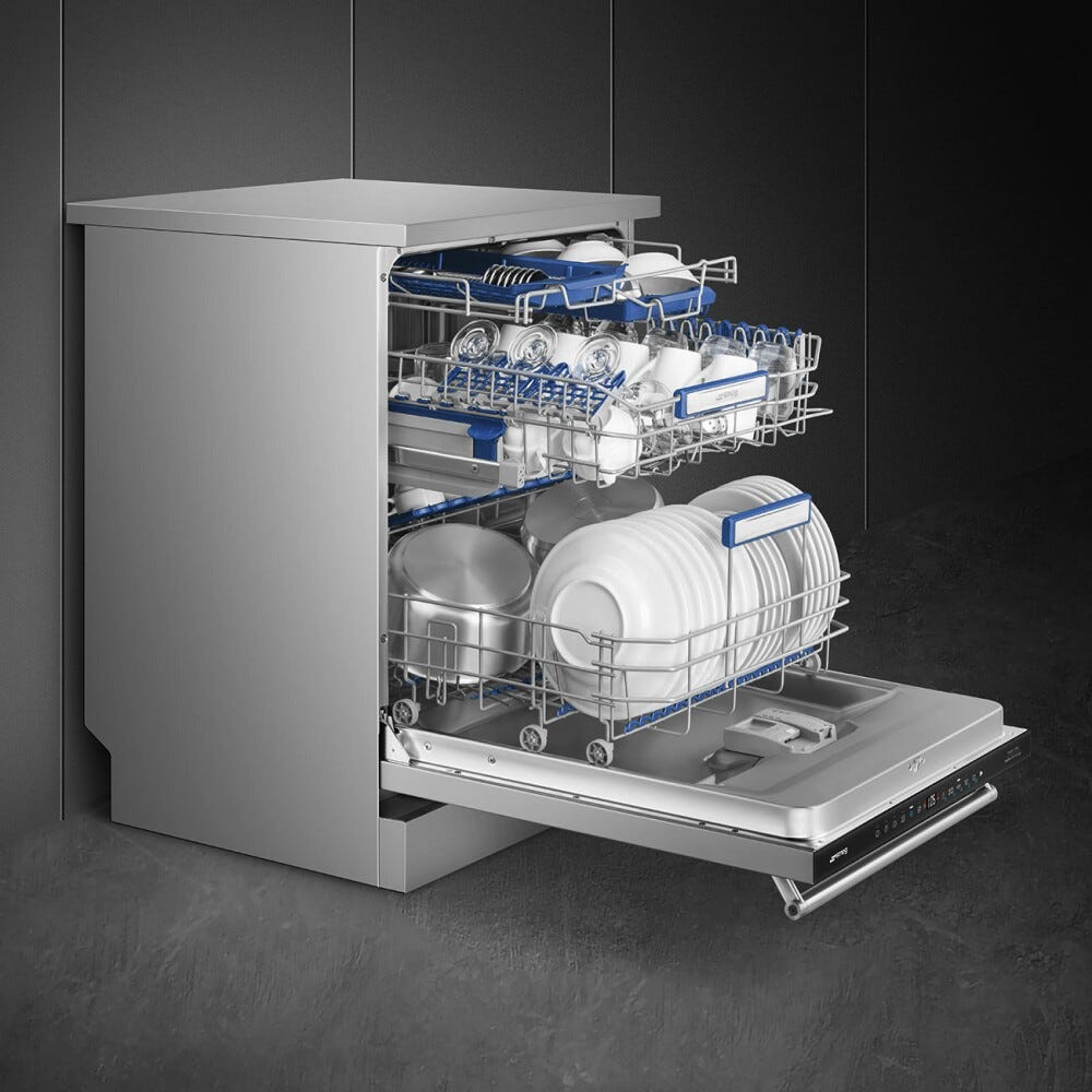 Smeg LVS345BQSTX Classica Lavastoviglie a libera installazione cm. 60 - 14 coperti - inox