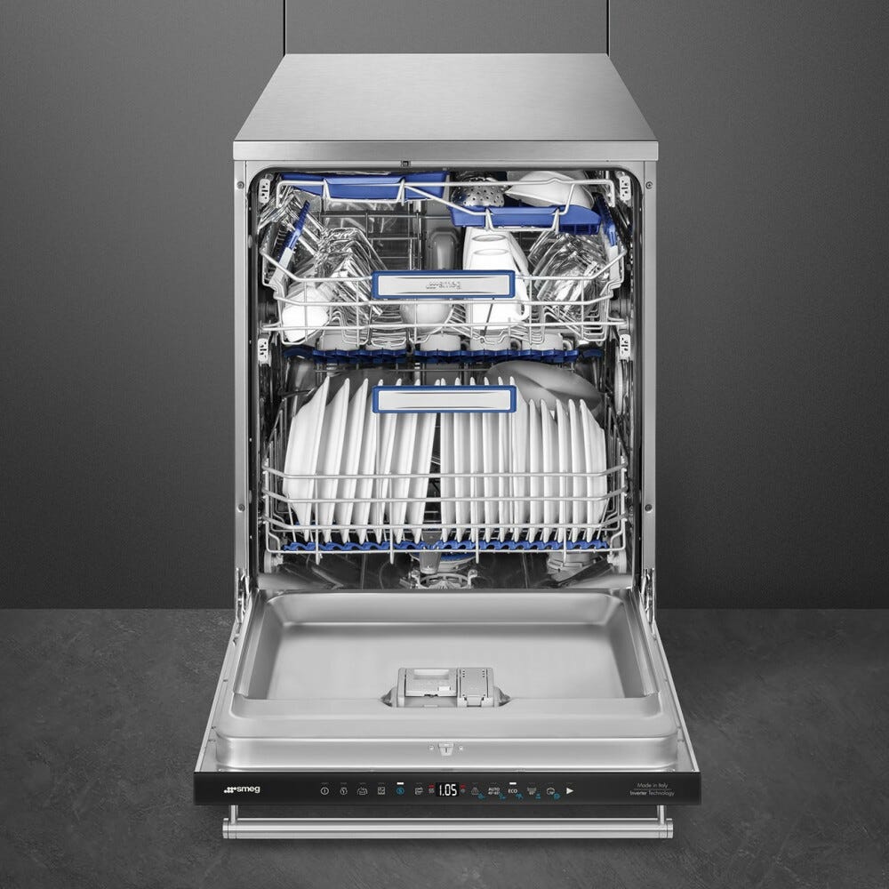 Smeg LVS345BQSTX Classica Lavastoviglie a libera installazione cm. 60 - 14 coperti - inox