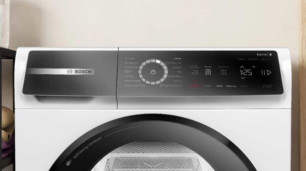 Bosch WQB245B0IT Serie 8 Asciugatrice cm. 60 - capacità 9 kg - bianco