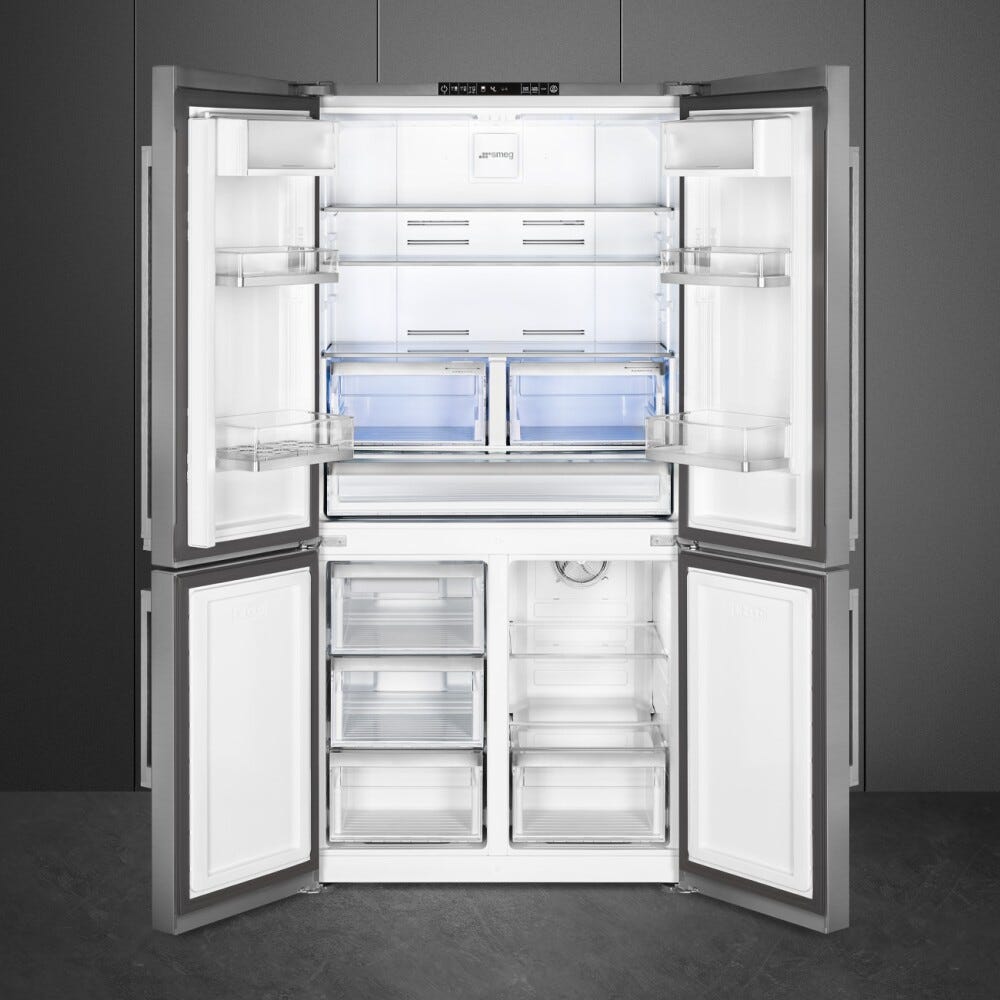 Smeg FQ60XE Universale Frigorifero con congelatore 4 porte a libera installazione cm. 91 h. 182 - lt. 572 - inox antimpronta
