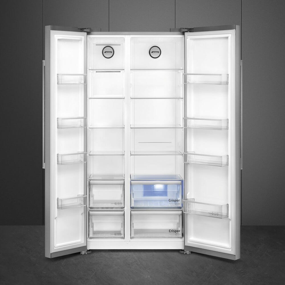 Smeg SBS63XDE Universale Frigorifero con congelatore side by side cm. 91 h. 179 - lt. 580 - inox