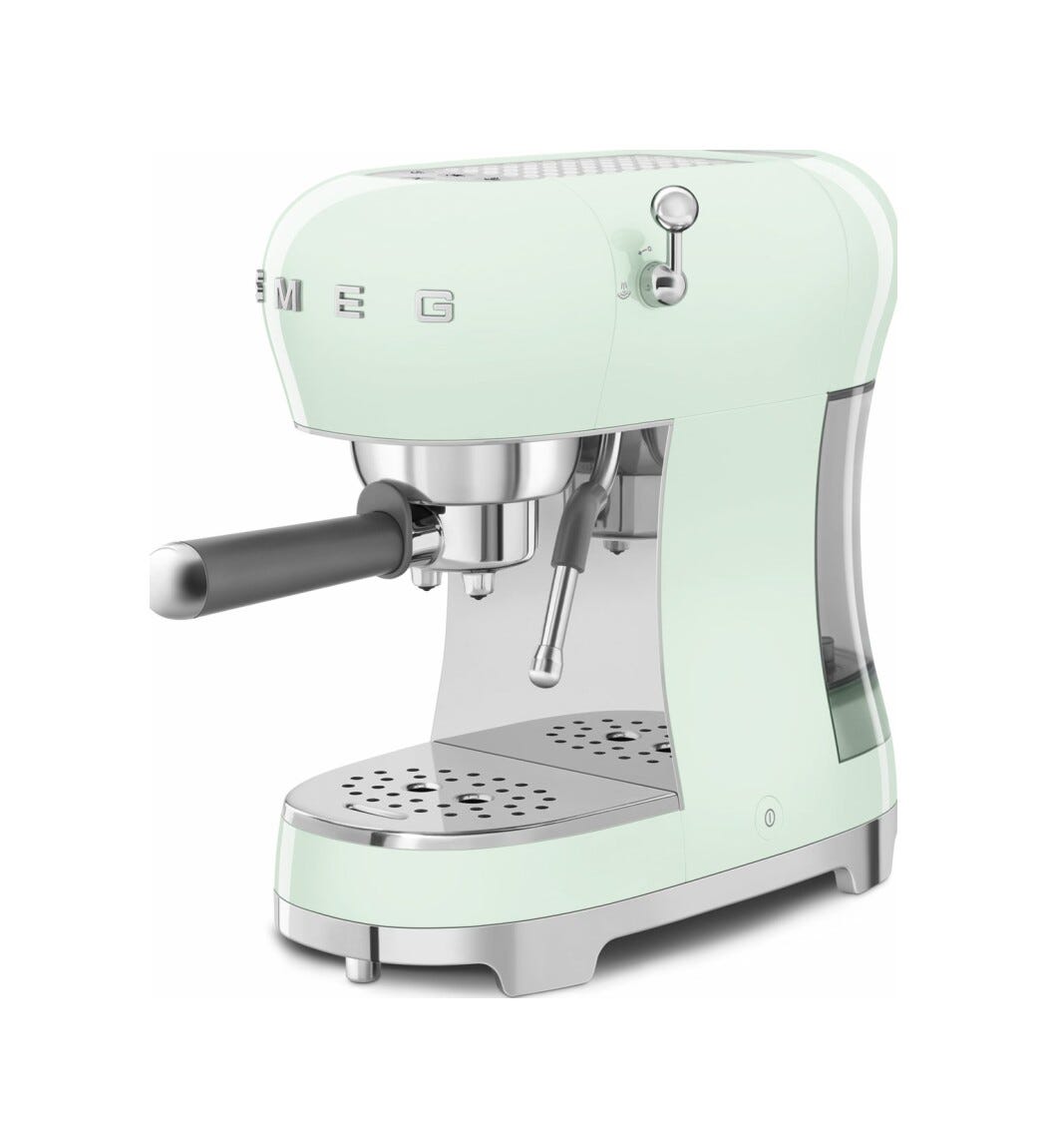 Smeg Selection ECF02PGEU 50's Style Macchina da caffè espresso manuale - verde pastello lucido