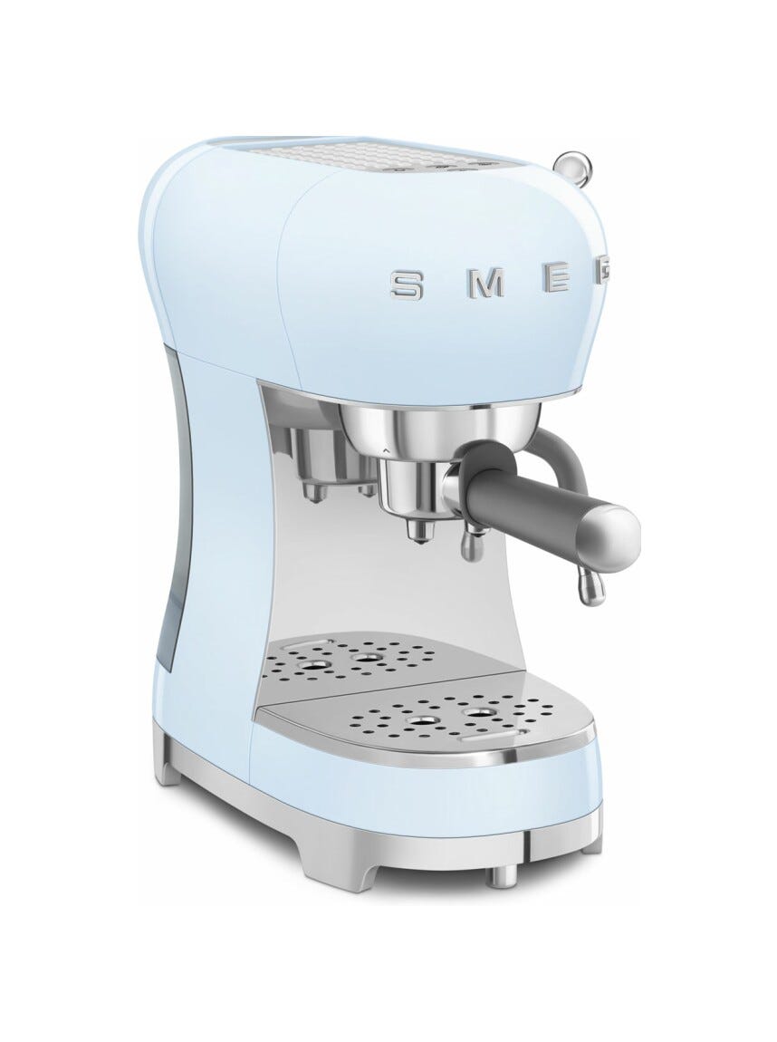 Smeg Selection ECF02PBEU 50's Style Macchina da caffè espresso manuale - azzurro lucido