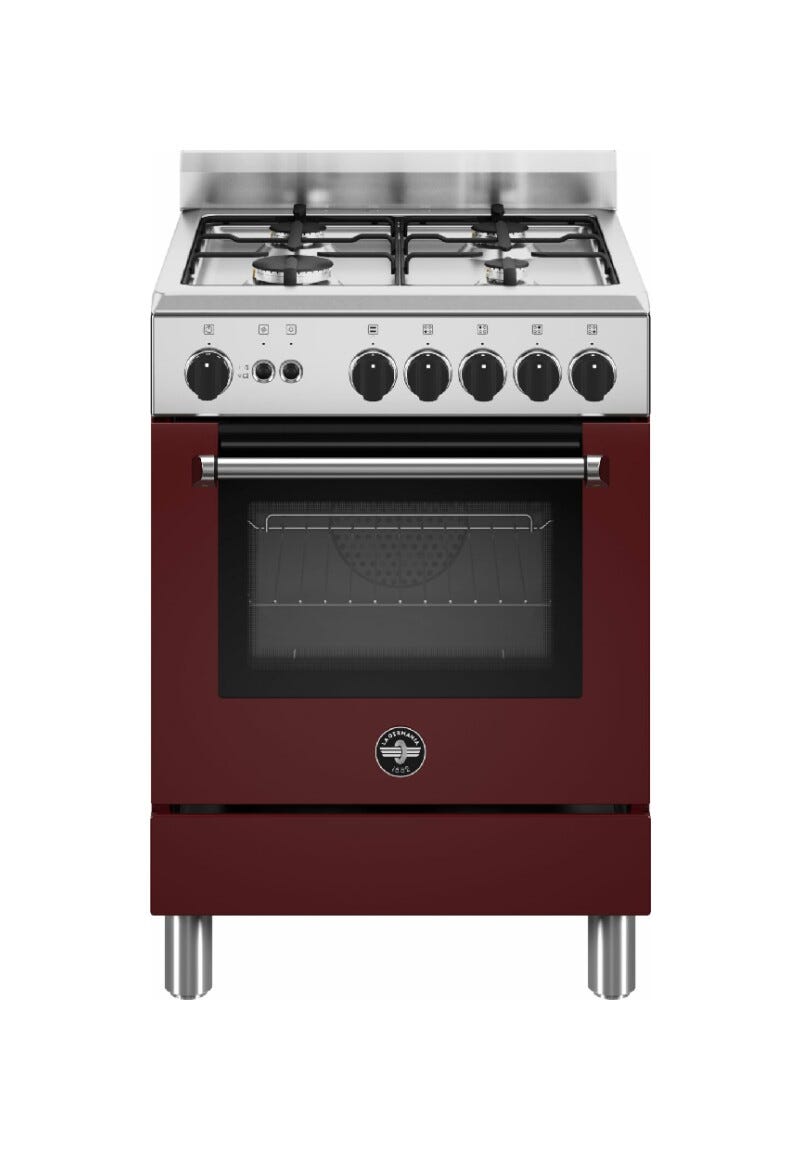 La Germania AMN664GVIV24 Americana Cucina da accosto cm. 60 x 60 - vino 4 fuochi a gas + 1 forno singolo a gas