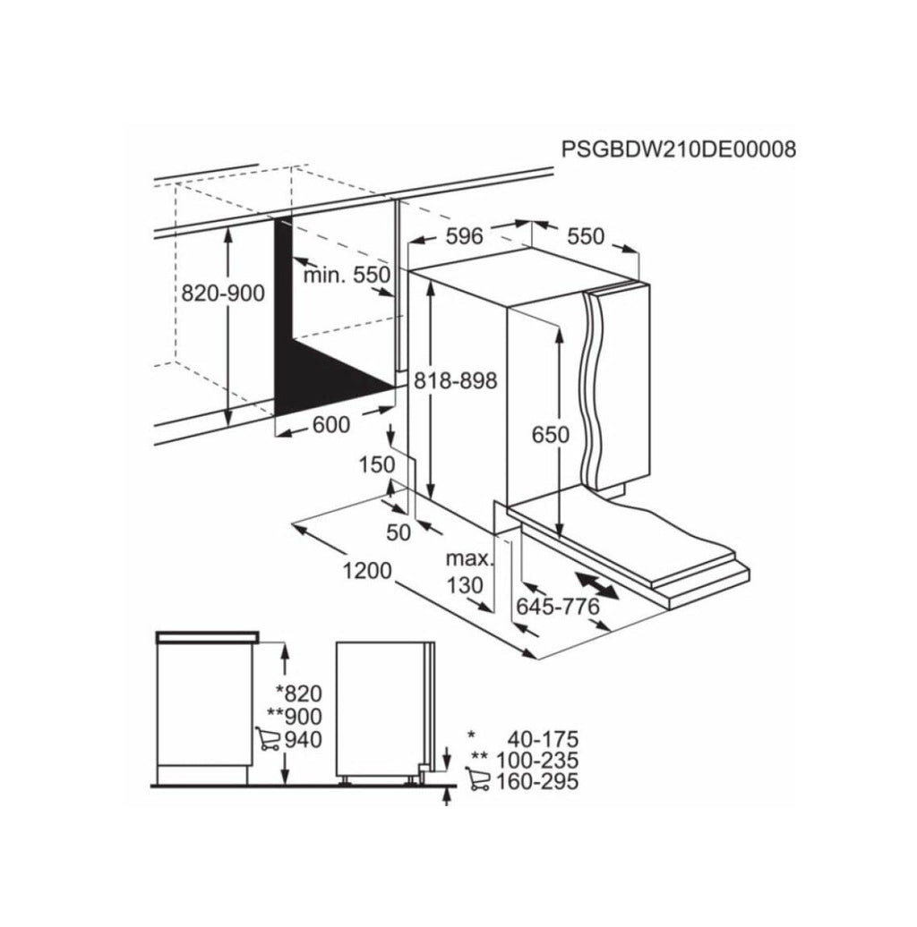 Electrolux KESC8310L 600 Lavastoviglie integrata totale cm. 60 - 14 coperti