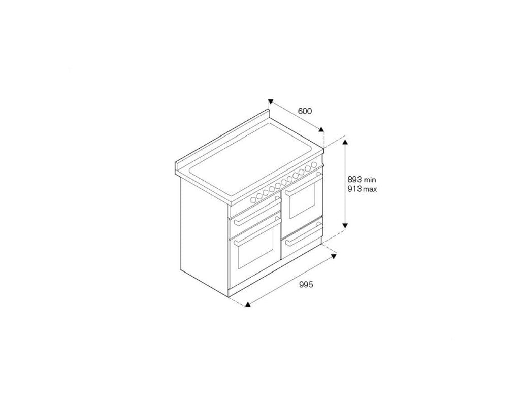 Bertazzoni HER106L3EAVT Heritage Cucina da accosto cm. 100 - 6 fuochi a gas + 3 forni elettrici - scaldavivande - avorio