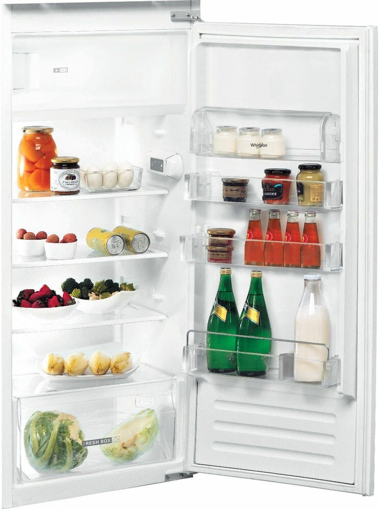 Whirlpool ARG 7342 Frigorifero con congelatore ad incasso cm. 54 h. 122 - lt. 192 - bianco