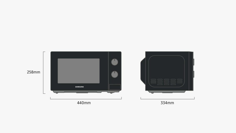 Samsung MS20A3010AH Forno a microonde a libera installazione cm. 44 - nero
