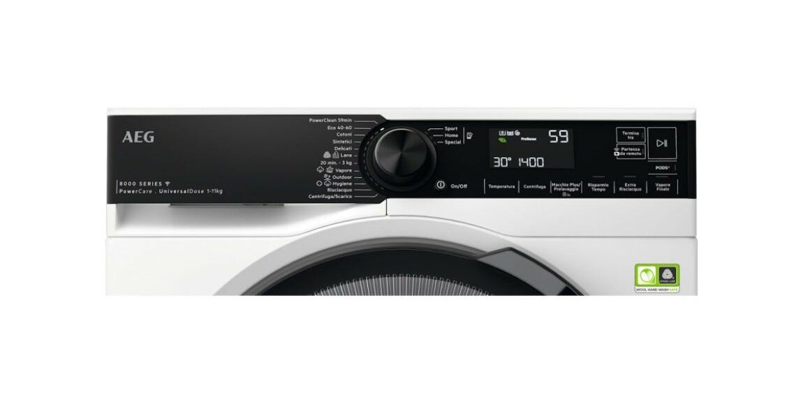AEG LR8H114BY Serie 8000 Powercare Lavatrice cm. 60 - capacità 11 kg - bianco