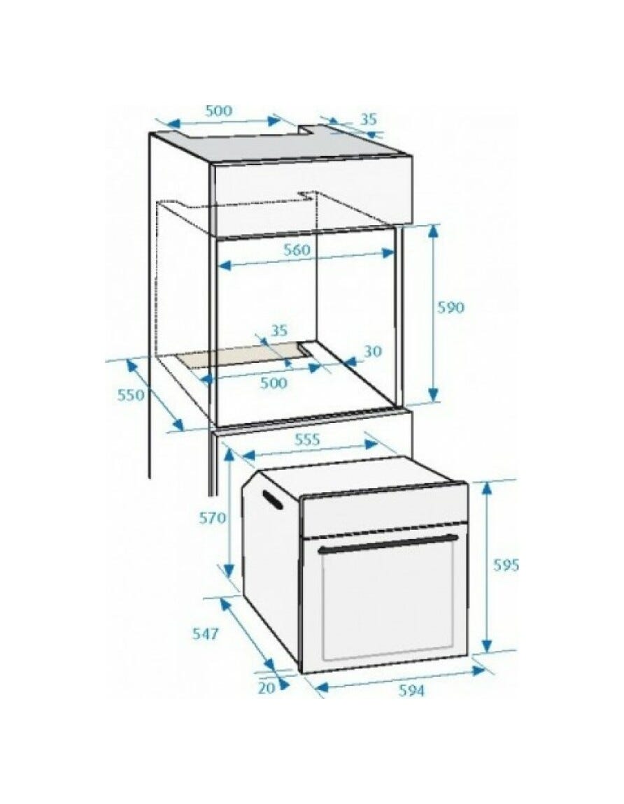 Beko BBIE12100X Forno elettrico cm. 60 - inox/nero