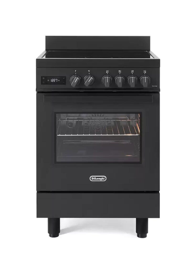 De Longhi PRO 66 MAL IN Professional Cucina da accosto cm. 60 - 4 zone induzione + 1 forno elettrico - antracite