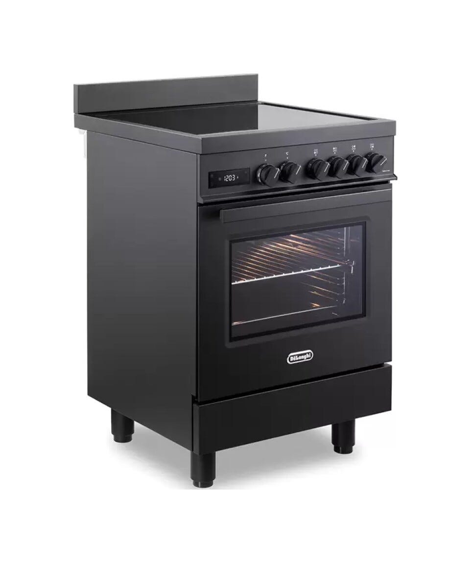 De Longhi PRO 66 MAL IN Professional Cucina da accosto cm. 60 - 4 zone induzione + 1 forno elettrico - antracite